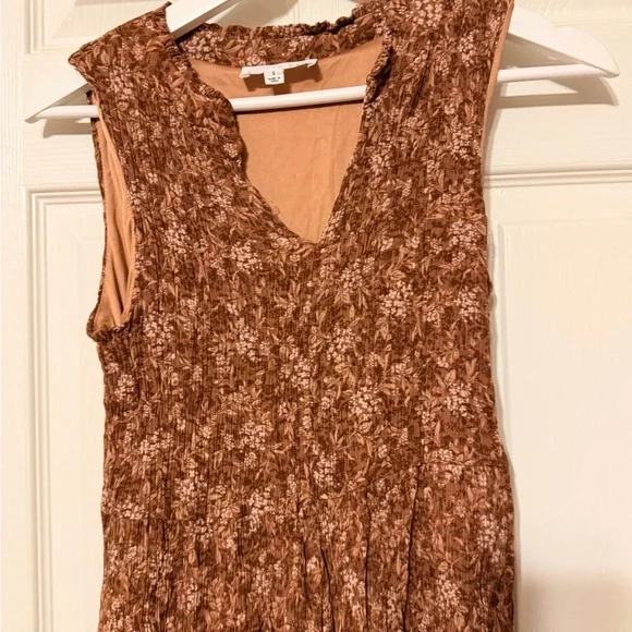 French Grey Rich Brown Textured Dress - Picture 5 of 7